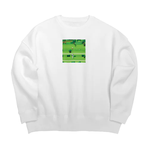 ゴルフをするゴリラ Big Crew Neck Sweatshirt