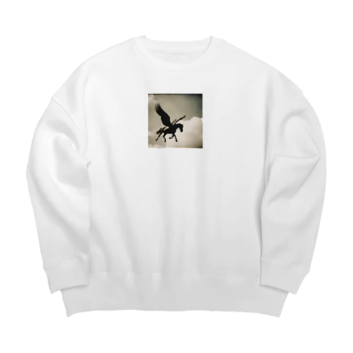 逆光ペガサス Big Crew Neck Sweatshirt