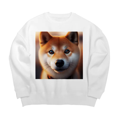 柴犬（正面、イケメン） Big Crew Neck Sweatshirt