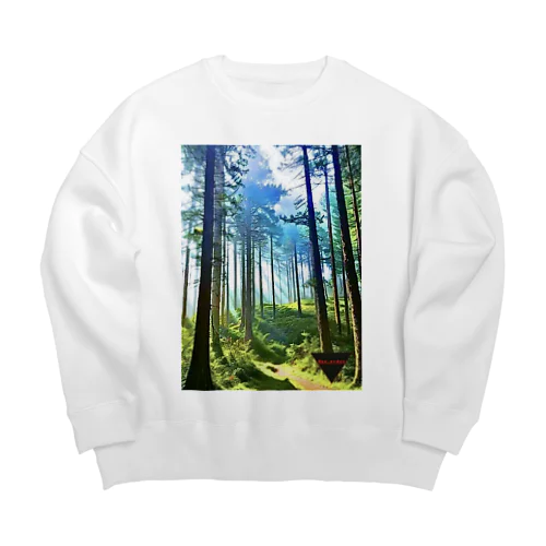 One_order 神秘的な森林 Big Crew Neck Sweatshirt