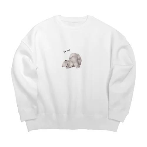 疲れ切った猫 Big Crew Neck Sweatshirt