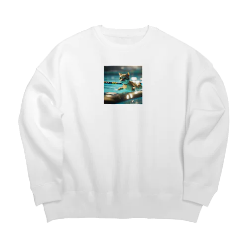 水中のメカット・トライアンフ Big Crew Neck Sweatshirt