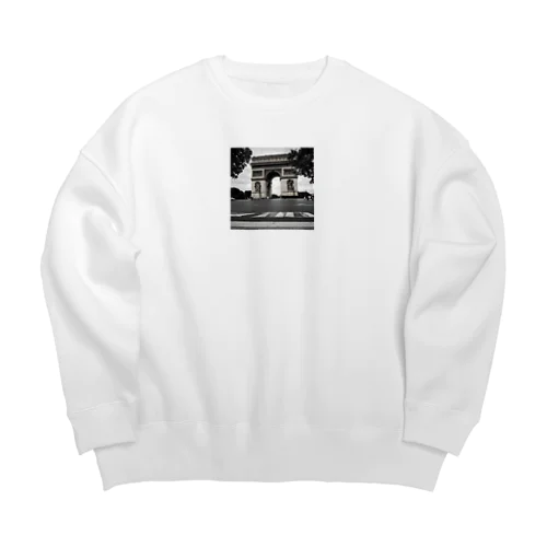 凱旋門モノクロ⛩ Big Crew Neck Sweatshirt