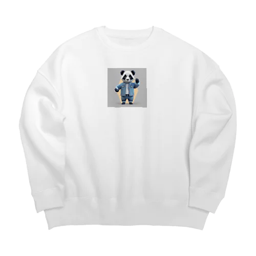  ヴィンテージデニムジャケットパンダ Big Crew Neck Sweatshirt