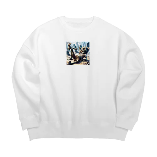 怠惰なゾンビ君 Big Crew Neck Sweatshirt