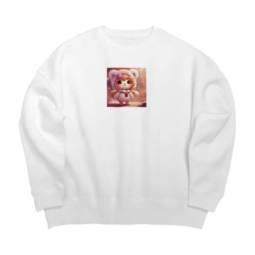 もこもこププちゃん Big Crew Neck Sweatshirt