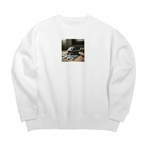 ６、パズル大好きカメさん Big Crew Neck Sweatshirt