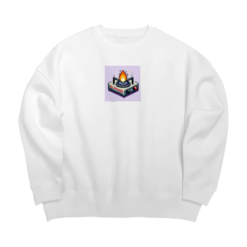 ドット絵「ガスバーナー」 Big Crew Neck Sweatshirt