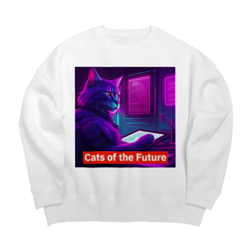 Cats of the Future Big Crew Neck Sweatshirt