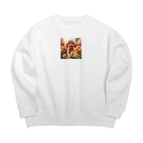 トイプードルグッズ Big Crew Neck Sweatshirt