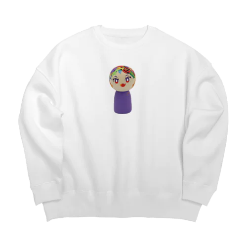 こけしガールズ　あけびちゃん Big Crew Neck Sweatshirt