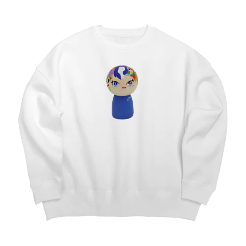 こけしガールズ　あおいちゃん Big Crew Neck Sweatshirt