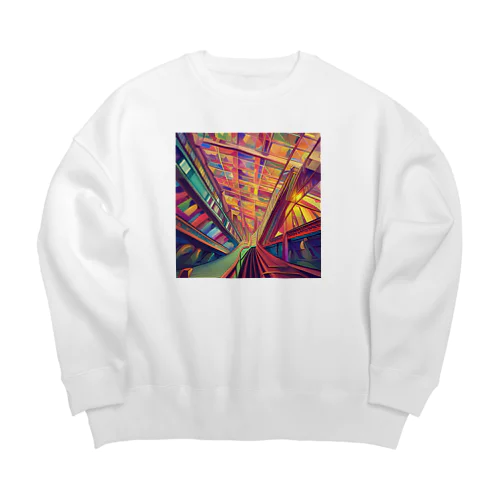 カラフル４ Big Crew Neck Sweatshirt