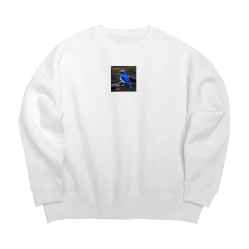 幸運を呼ぶ青い鳥 Big Crew Neck Sweatshirt