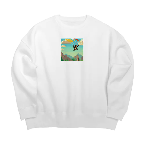 パラグライダーの猿 Big Crew Neck Sweatshirt