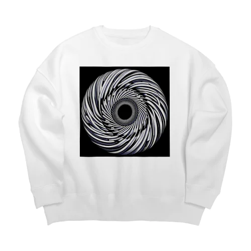 optical illusion 01 Big Crew Neck Sweatshirt