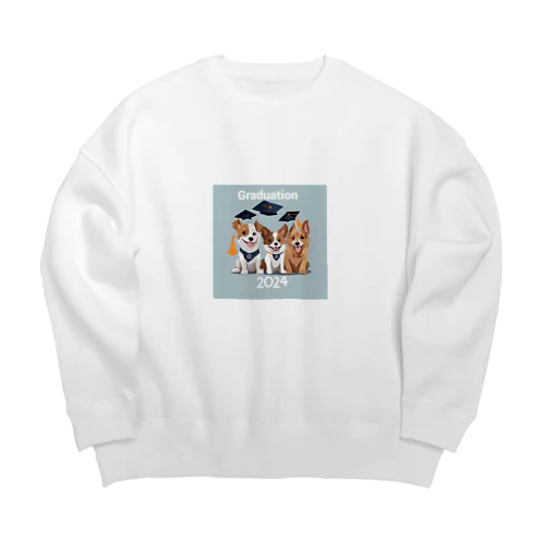 2024卒業アイテム　犬 Big Crew Neck Sweatshirt