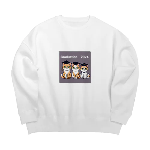 猫　卒業　2024　卒業旅行 Big Crew Neck Sweatshirt