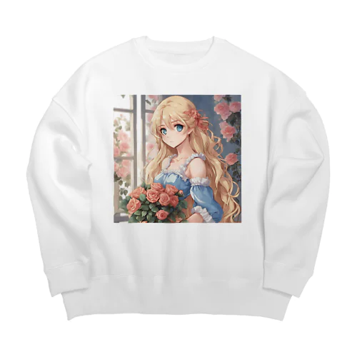 花束バラ子さん Big Crew Neck Sweatshirt