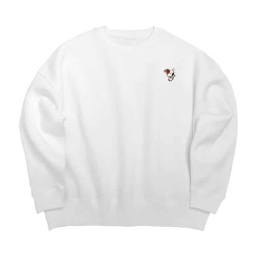 ねこ日和（ぶち猫） Big Crew Neck Sweatshirt