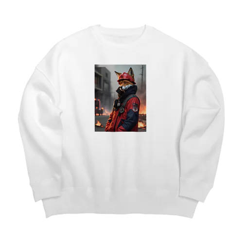 狐の勇者 Big Crew Neck Sweatshirt