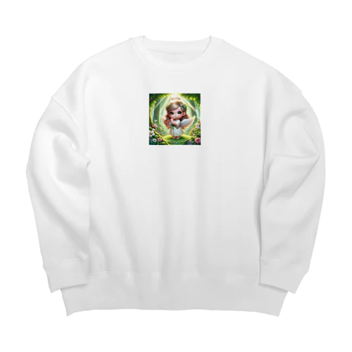 フルートをひく天使 Big Crew Neck Sweatshirt