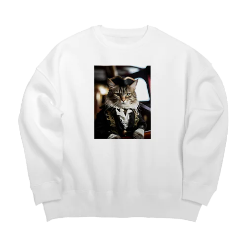 海賊の支配者猫：海の覇者 Big Crew Neck Sweatshirt