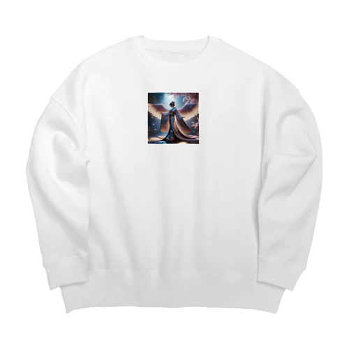 和服を着た天使 Big Crew Neck Sweatshirt