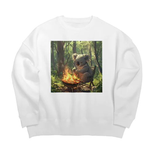 バーベキューをするコアラ Big Crew Neck Sweatshirt