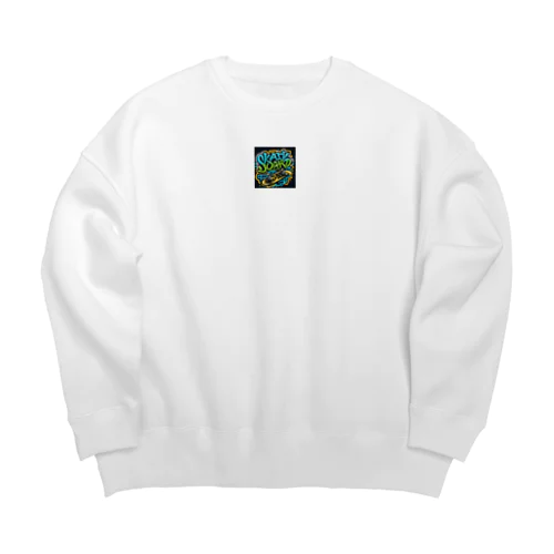 スケートボードをモチーフにしたロゴTシャツ Big Crew Neck Sweatshirt