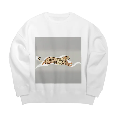 駆ける豹 Big Crew Neck Sweatshirt