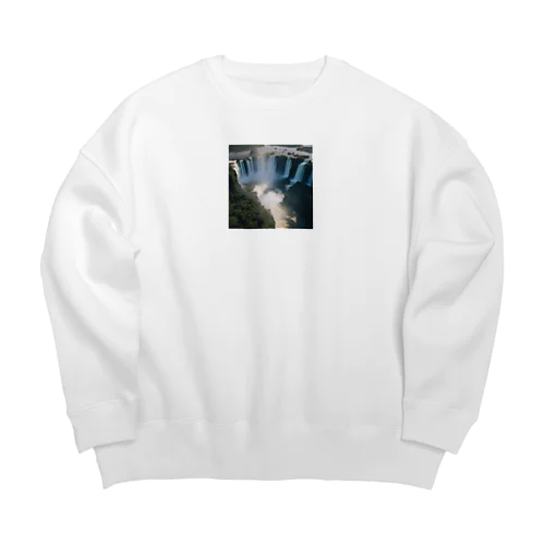 アルゼンチンのイグアスの滝 Big Crew Neck Sweatshirt