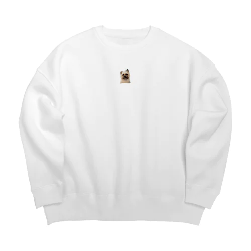 ケアンパグのまめさん Big Crew Neck Sweatshirt