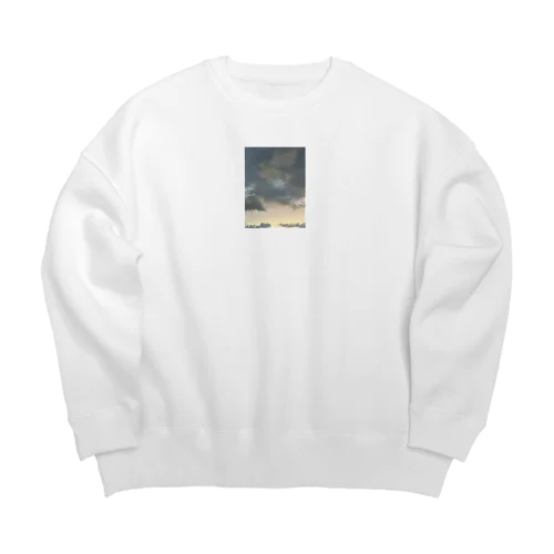 雲と朝焼け Big Crew Neck Sweatshirt