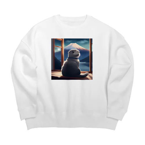 すこと空　富士山バージョン Big Crew Neck Sweatshirt