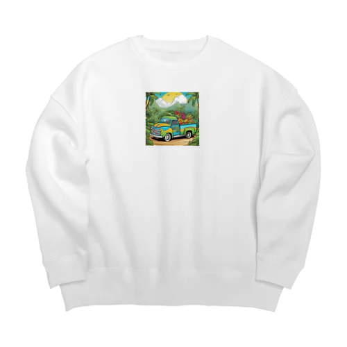 ハワイ　ピックアップトラック Big Crew Neck Sweatshirt