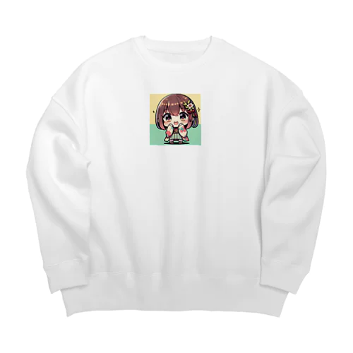 和服女子 Big Crew Neck Sweatshirt