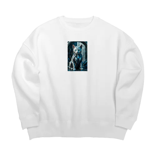 メカネコくん Big Crew Neck Sweatshirt