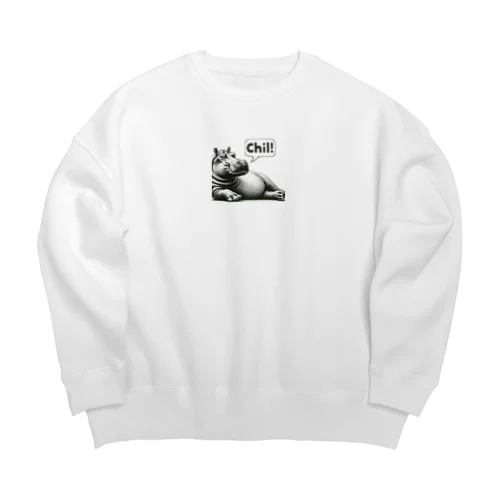 デッサンタッチ カバ(Chil) Big Crew Neck Sweatshirt