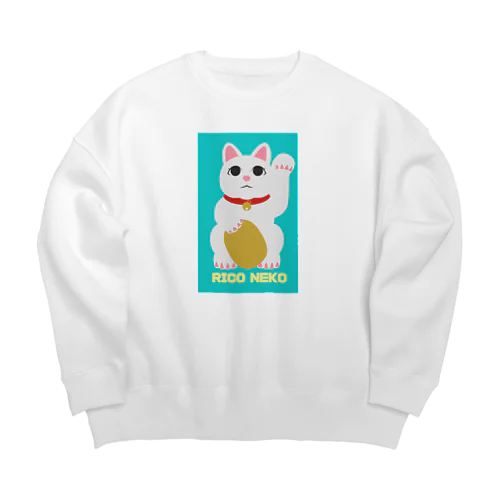 オリジナルまねきねこキャラクターRICONEKOが登場！ Big Crew Neck Sweatshirt