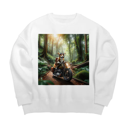 ツーリングわんちゃん Big Crew Neck Sweatshirt