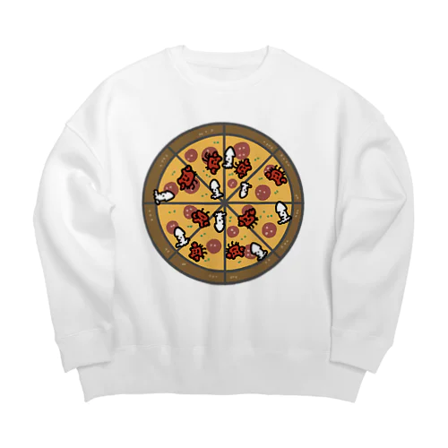 ほらをた娘 くぁに＆いくぁ PIZZA Big Crew Neck Sweatshirt