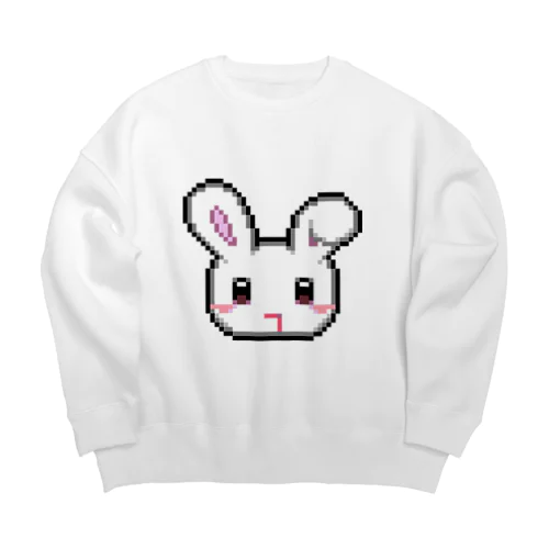 ドット吐血うさぎちゃん Big Crew Neck Sweatshirt