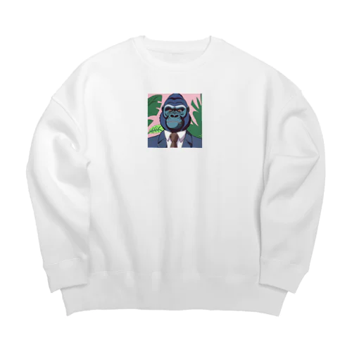 サラリーマン・ゴリラ Big Crew Neck Sweatshirt