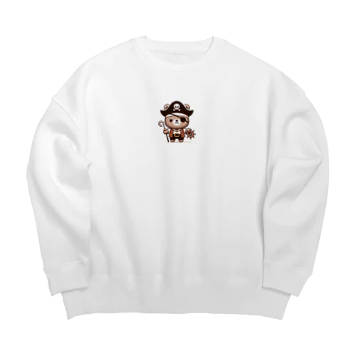 海賊冒険クマ Big Crew Neck Sweatshirt