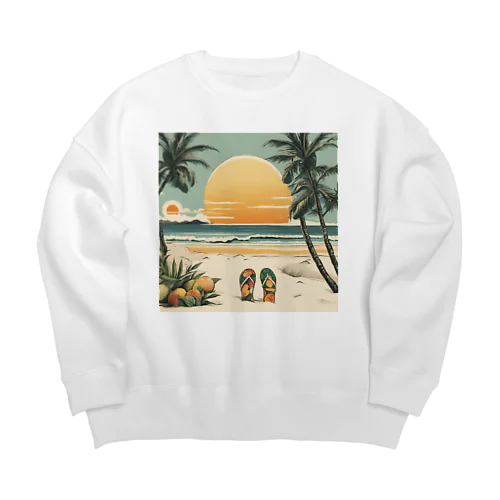 甘い爽やかなマンゴーのイラストグッズ Big Crew Neck Sweatshirt