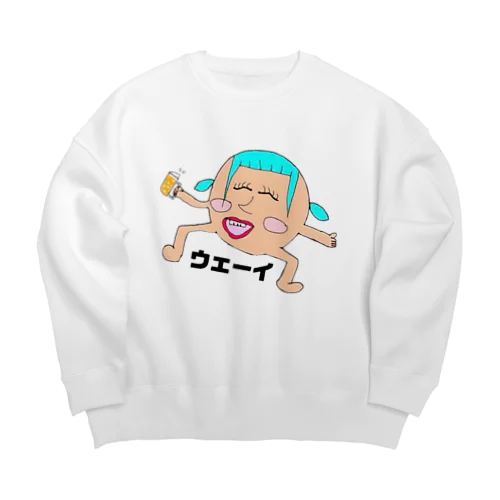 ぽんころちゃんの世界 Big Crew Neck Sweatshirt