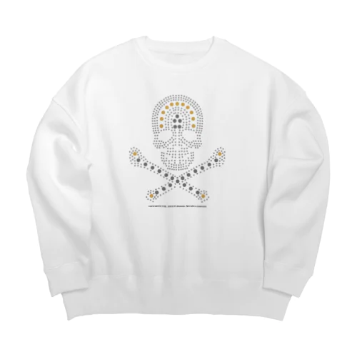 スワロ風スカル Big Crew Neck Sweatshirt