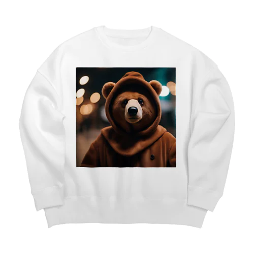 フーディークマさん Big Crew Neck Sweatshirt