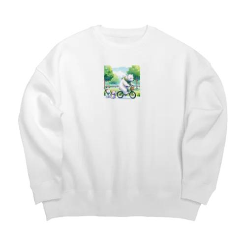 シロクマのナナ、失敗から学ぶ Big Crew Neck Sweatshirt